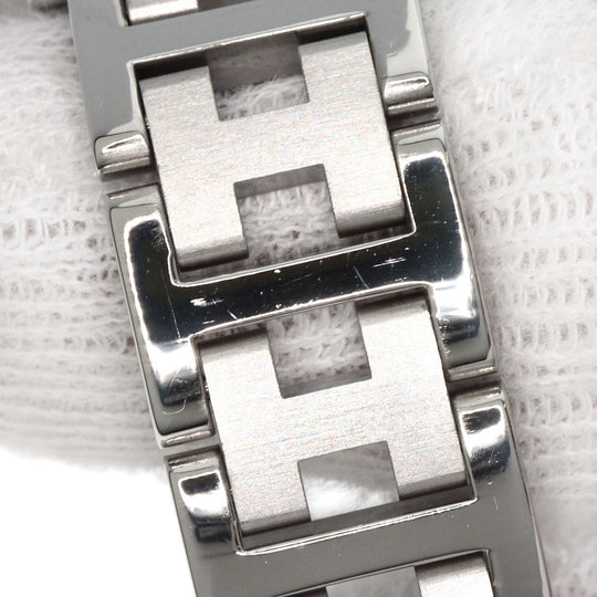 HERMES Watches Quartz CL4.210 Stainless Steel , Stainless Steel Silver Clipper gray dial Women Used Authentic