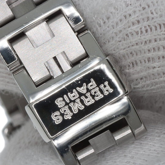 HERMES Watches Quartz CL4.210 Stainless Steel , Stainless Steel Silver Clipper gray dial Women Used Authentic