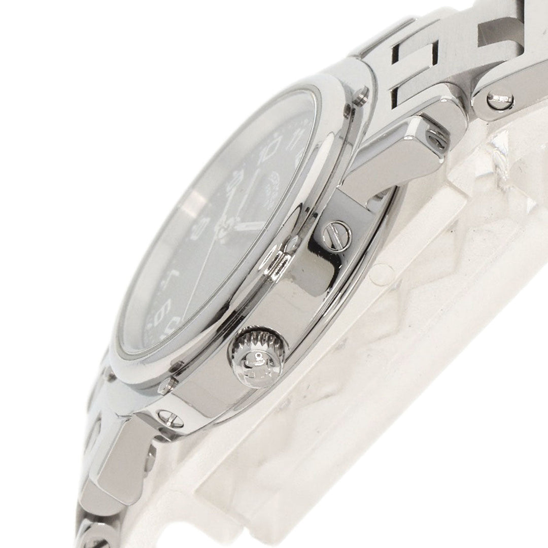 HERMES Watches Quartz CL4.210 Stainless Steel , Stainless Steel Silver Clipper gray dial Women Used Authentic