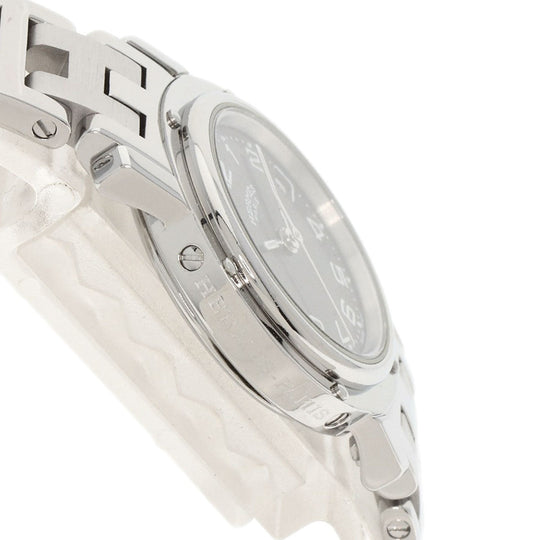 HERMES Watches Quartz CL4.210 Stainless Steel , Stainless Steel Silver Clipper gray dial Women Used Authentic