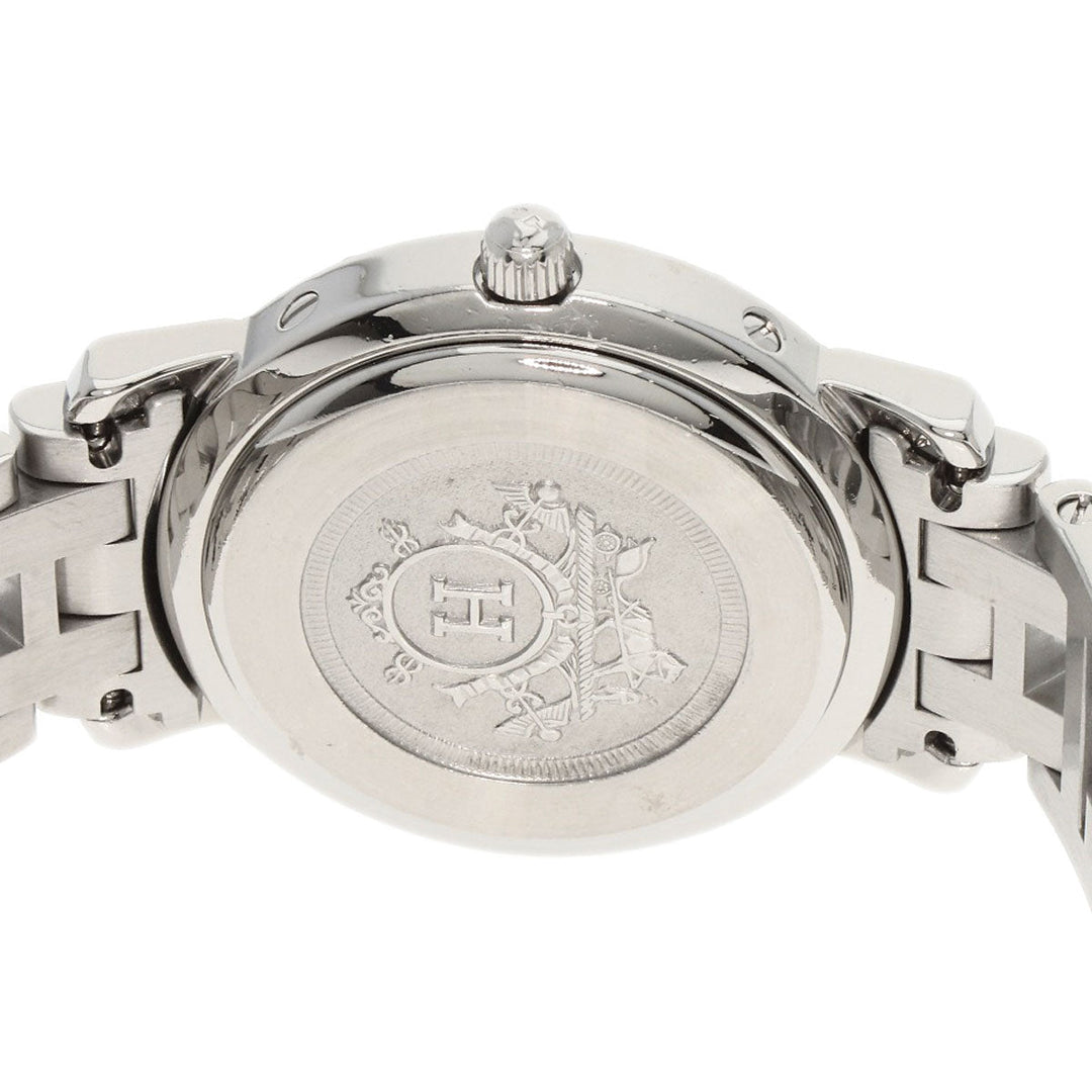 HERMES Watches Quartz CL4.210 Stainless Steel , Stainless Steel Silver Clipper gray dial Women Used Authentic