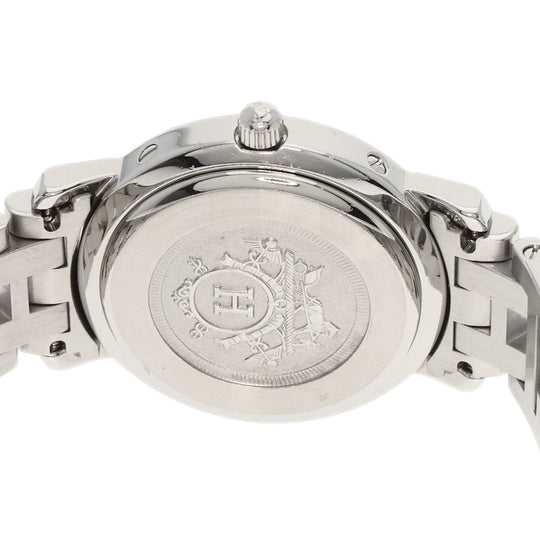 HERMES Watches Quartz CL4.210 Stainless Steel , Stainless Steel Silver Clipper gray dial Women Used Authentic