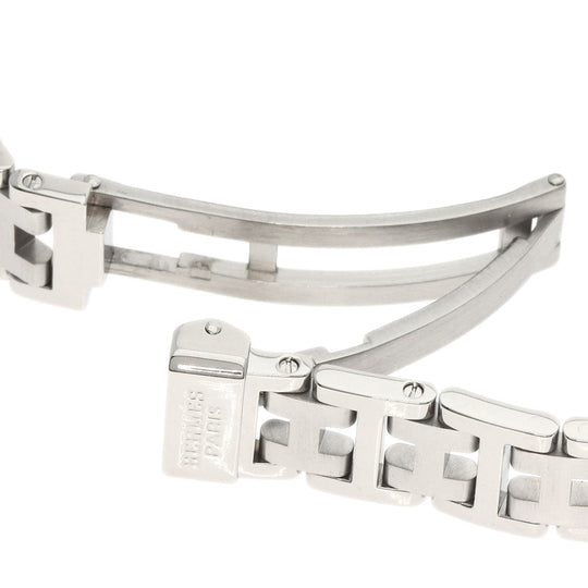 HERMES Watches Quartz CL4.210 Stainless Steel , Stainless Steel Silver Clipper gray dial Women Used Authentic
