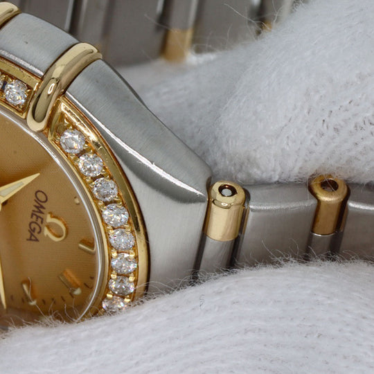 OMEGA Watches Quartz 1367.10 Stainless Steel, SSxK18YG, Diamond gold Constellation Mini Bezel Diamond gold dial Women Used Authentic