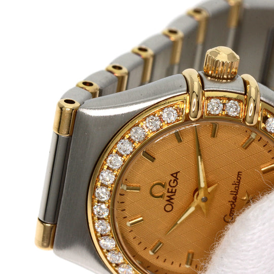OMEGA Watches Quartz 1367.10 Stainless Steel, SSxK18YG, Diamond gold Constellation Mini Bezel Diamond gold dial Women Used Authentic
