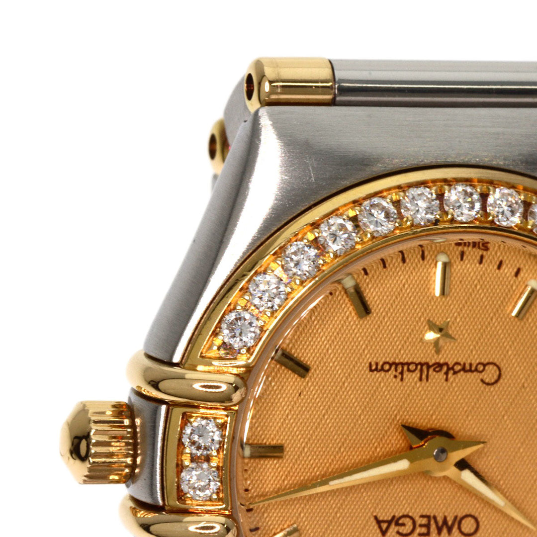OMEGA Watches Quartz 1367.10 Stainless Steel, SSxK18YG, Diamond gold Constellation Mini Bezel Diamond gold dial Women Used Authentic