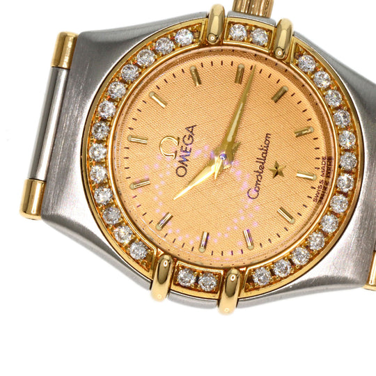 OMEGA Watches Quartz 1367.10 Stainless Steel, SSxK18YG, Diamond gold Constellation Mini Bezel Diamond gold dial Women Used Authentic