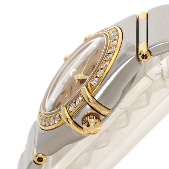 OMEGA Watches Quartz 1367.10 Stainless Steel, SSxK18YG, Diamond gold Constellation Mini Bezel Diamond gold dial Women Used Authentic