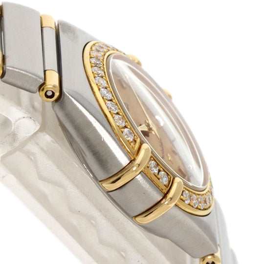 OMEGA Watches Quartz 1367.10 Stainless Steel, SSxK18YG, Diamond gold Constellation Mini Bezel Diamond gold dial Women Used Authentic