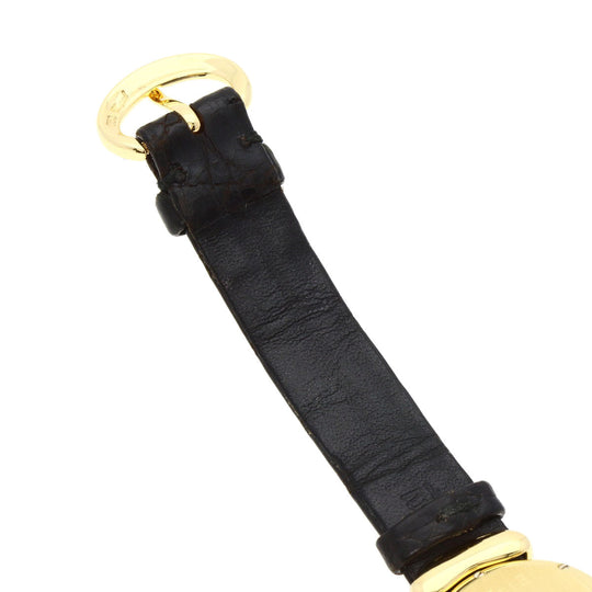 Chopard Watches Quartz 43/6031S K18YG, leather gold Kashmir Diamond Maker Complete White shell dial Women Used Authentic