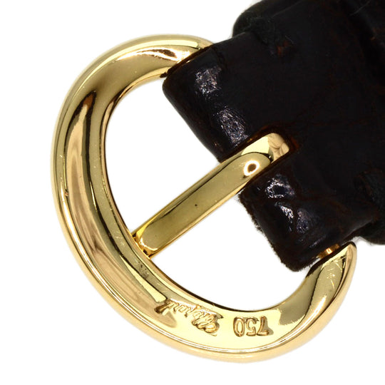 Chopard Watches Quartz 43/6031S K18YG, leather gold Kashmir Diamond Maker Complete White shell dial Women Used Authentic