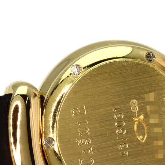 Chopard Watches Quartz 43/6031S K18YG, leather gold Kashmir Diamond Maker Complete White shell dial Women Used Authentic