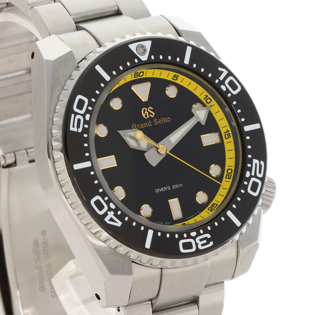 SEIKO Watches Quartz SBGX339 9F61-0AM0 Stainless Steel , Stainless Steel Silver Grand Seiko Sports Collection Limited to 800 pieces black dial mens Used Authentic