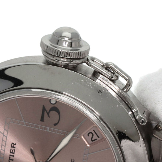 CARTIER Watches Mechanical Automatic W31075M7 Stainless Steel , Stainless Steel Silver Pasha C pink dial Boys Used Authentic