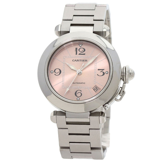 CARTIER Watches Mechanical Automatic W31075M7 Stainless Steel , Stainless Steel Silver Pasha C pink dial Boys Used Authentic