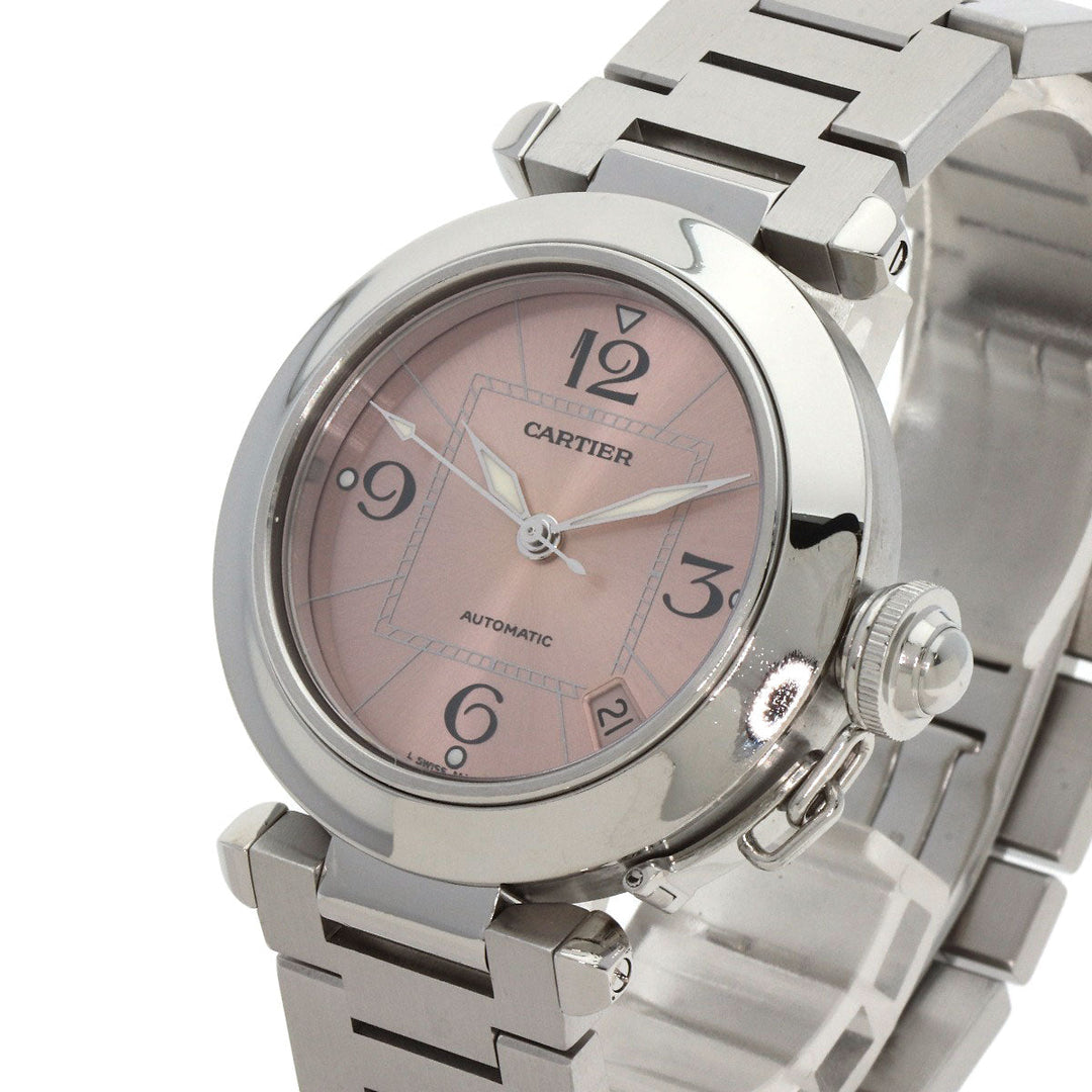 CARTIER Watches Mechanical Automatic W31075M7 Stainless Steel , Stainless Steel Silver Pasha C pink dial Boys Used Authentic