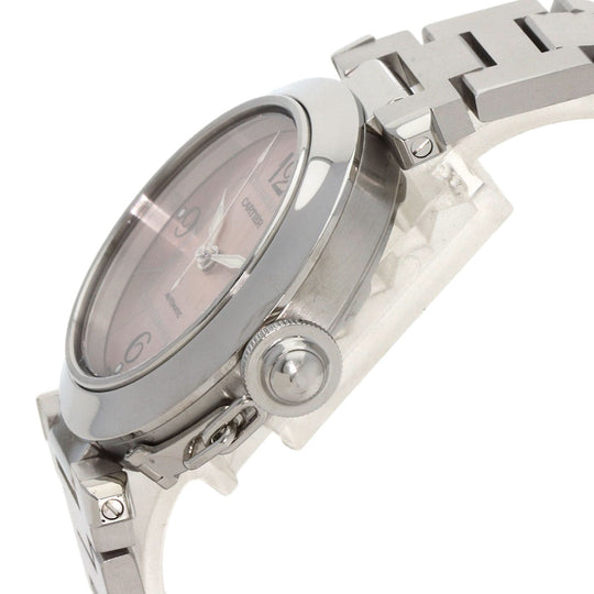 CARTIER Watches Mechanical Automatic W31075M7 Stainless Steel , Stainless Steel Silver Pasha C pink dial Boys Used Authentic
