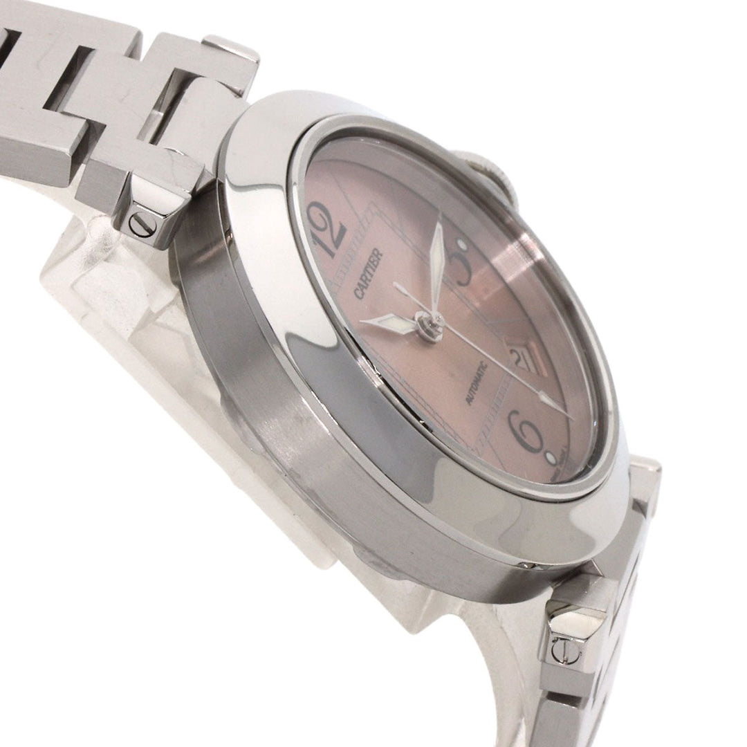 CARTIER Watches Mechanical Automatic W31075M7 Stainless Steel , Stainless Steel Silver Pasha C pink dial Boys Used Authentic