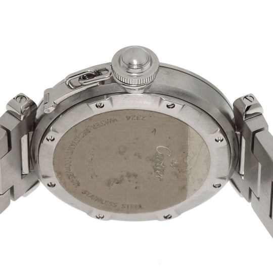 CARTIER Watches Mechanical Automatic W31075M7 Stainless Steel , Stainless Steel Silver Pasha C pink dial Boys Used Authentic