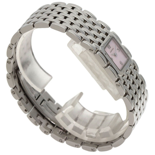 CARTIER Watches Quartz W61003T9 Stainless Steel , Stainless Steel Silver PANTHERE Ryuban Pink shell dial Women Used Authentic