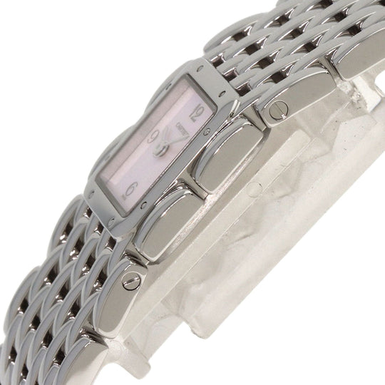 CARTIER Watches Quartz W61003T9 Stainless Steel , Stainless Steel Silver PANTHERE Ryuban Pink shell dial Women Used Authentic