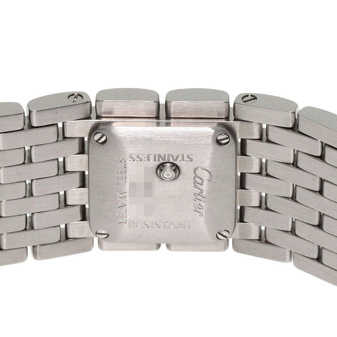 CARTIER Watches Quartz W61003T9 Stainless Steel , Stainless Steel Silver PANTHERE Ryuban Pink shell dial Women Used Authentic