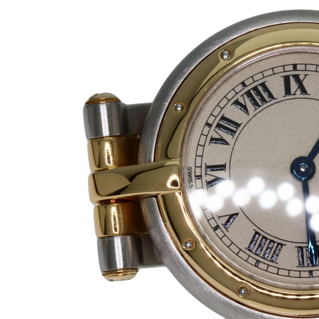 CARTIER Watches Quartz W25030B6 Stainless Steel , SSxK18YG gold PANTHERE Vendome SM 2 Row Ivory dial Women Used Authentic
