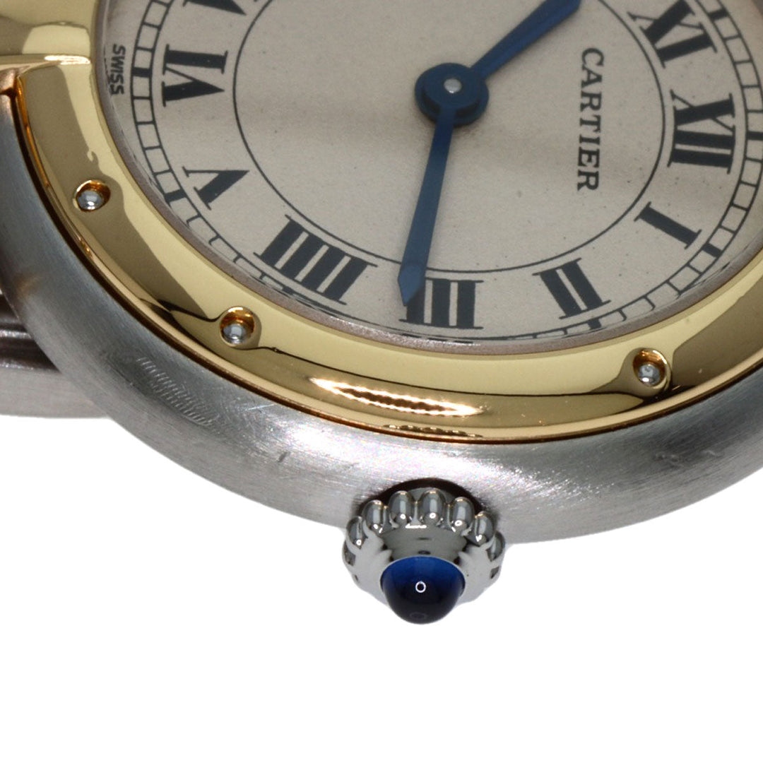 CARTIER Watches Quartz W25030B6 Stainless Steel , SSxK18YG gold PANTHERE Vendome SM 2 Row Ivory dial Women Used Authentic