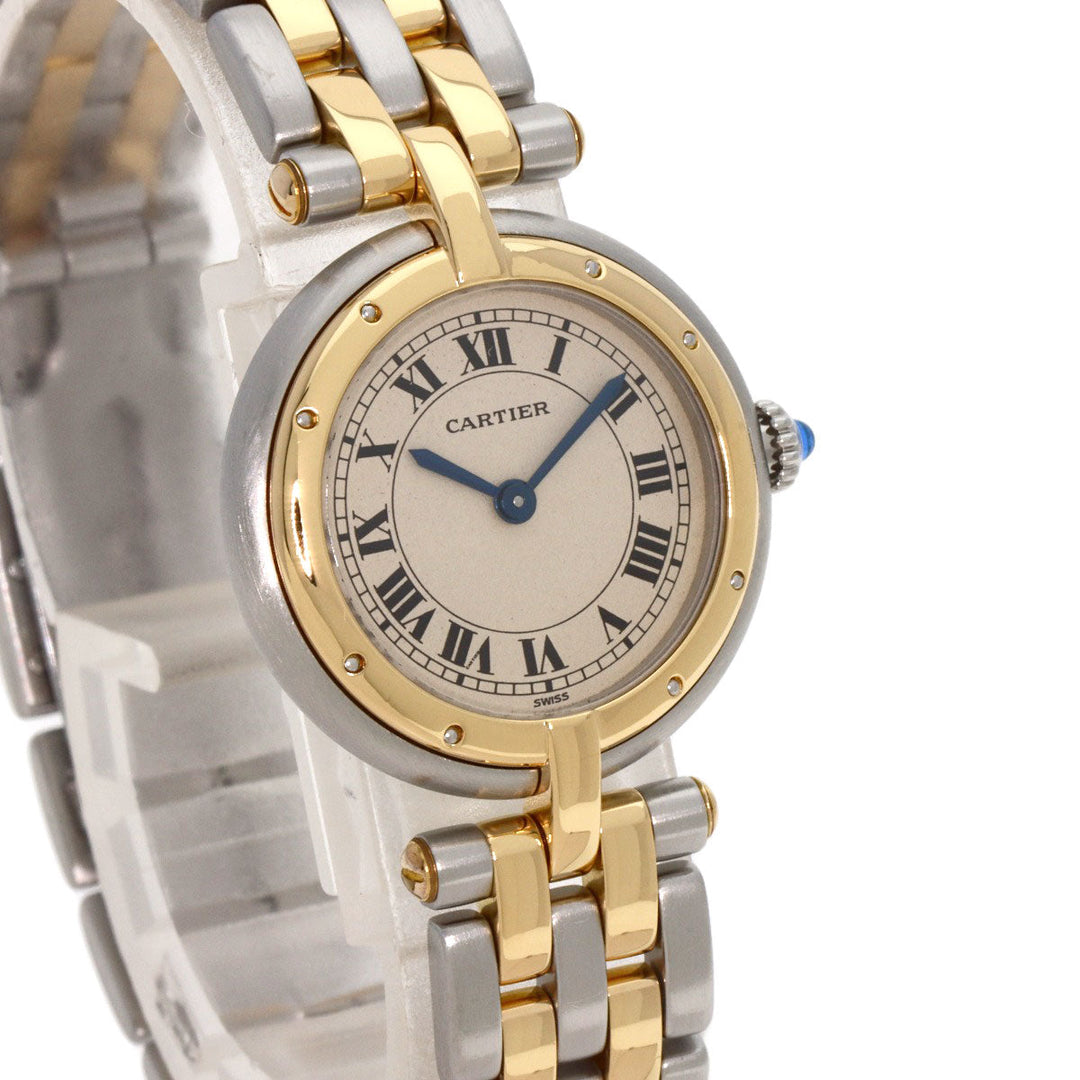 CARTIER Watches Quartz W25030B6 Stainless Steel , SSxK18YG gold PANTHERE Vendome SM 2 Row Ivory dial Women Used Authentic