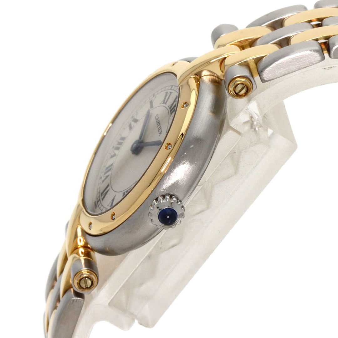 CARTIER Watches Quartz W25030B6 Stainless Steel , SSxK18YG gold PANTHERE Vendome SM 2 Row Ivory dial Women Used Authentic