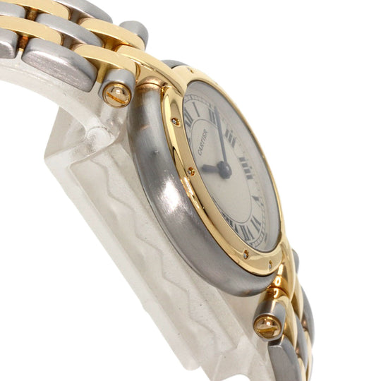 CARTIER Watches Quartz W25030B6 Stainless Steel , SSxK18YG gold PANTHERE Vendome SM 2 Row Ivory dial Women Used Authentic