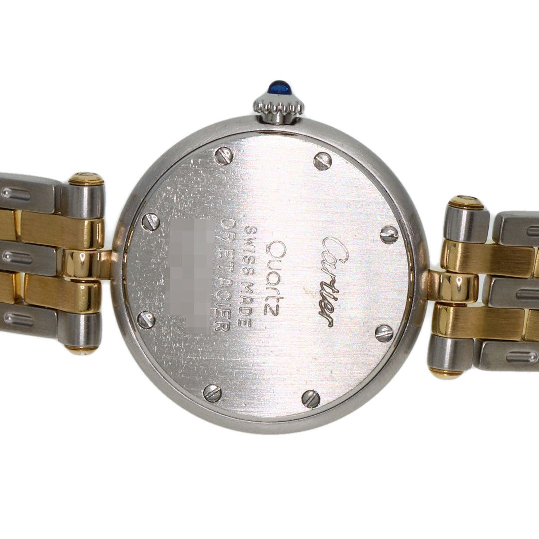 CARTIER Watches Quartz W25030B6 Stainless Steel , SSxK18YG gold PANTHERE Vendome SM 2 Row Ivory dial Women Used Authentic