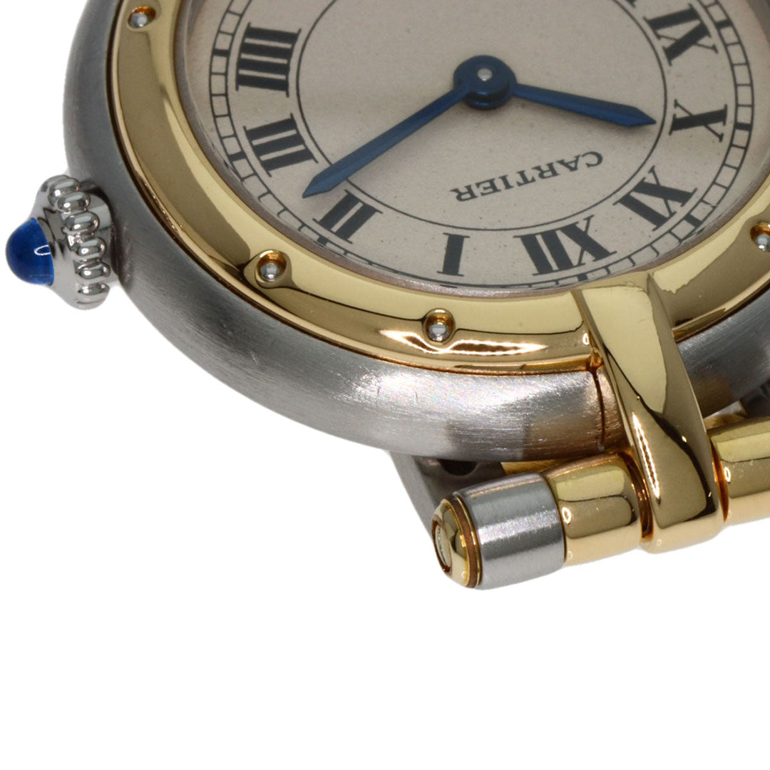 CARTIER Watches Quartz W25030B6 Stainless Steel , SSxK18YG gold PANTHERE Vendome SM 2 Row Ivory dial Women Used Authentic