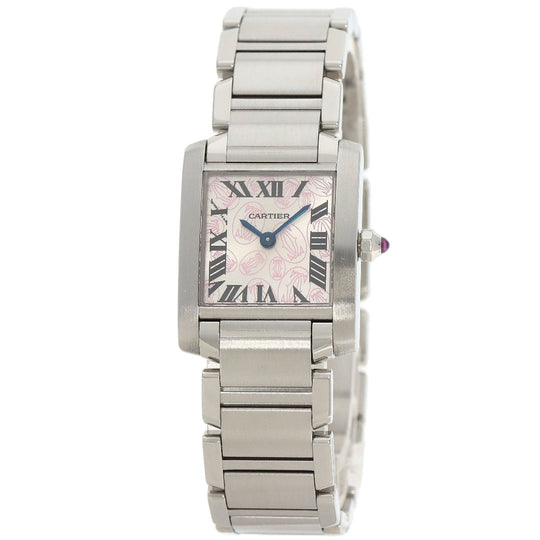 CARTIER Watches Quartz W51031Q3 Stainless Steel Silver Tank Francaise SM Christmas Limited Edition Silver dial