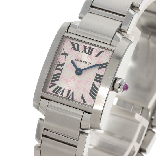 CARTIER Watches Quartz W51031Q3 Stainless Steel Silver Tank Francaise SM Christmas Limited Edition Silver dial