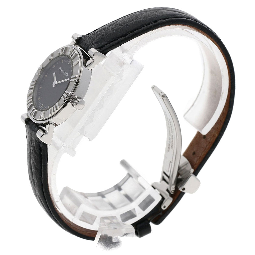 TIFFANY&Co. Watches Quartz Stainless Steel, Leather Silver Atlas gray dial Women Used Authentic