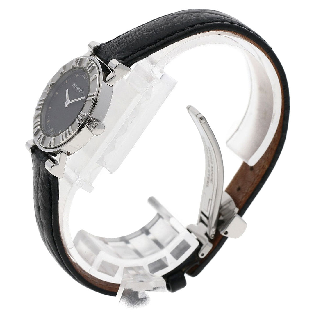 TIFFANY&Co. Watches Quartz Stainless Steel, Leather Silver Atlas gray dial Women Used Authentic