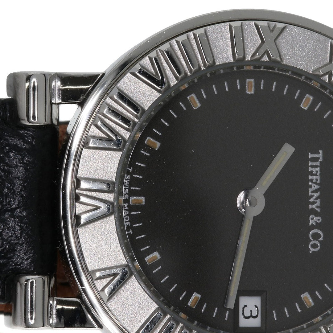 TIFFANY&Co. Watches Quartz Stainless Steel, Leather Silver Atlas gray dial Women Used Authentic