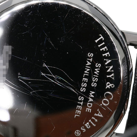TIFFANY&Co. Watches Quartz Stainless Steel, Leather Silver Atlas gray dial Women Used Authentic