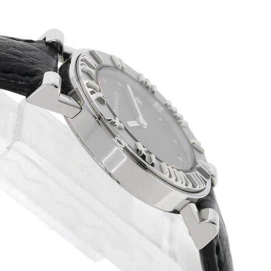 TIFFANY&Co. Watches Quartz Stainless Steel, Leather Silver Atlas gray dial Women Used Authentic