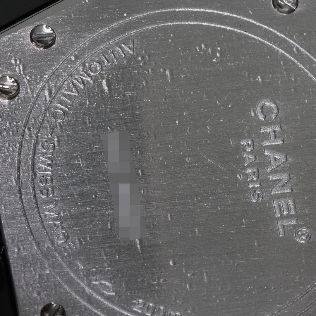CHANEL Watches Mechanical Automatic H0950 ceramic Silver J12 1.5" Double Diamond Bezel black dial