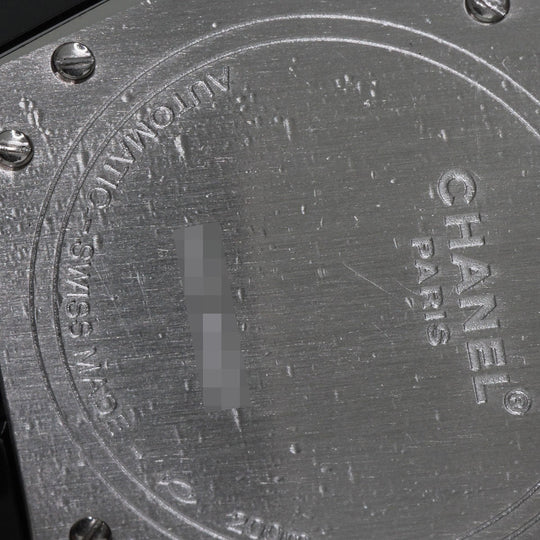 CHANEL Watches Mechanical Automatic H0950 ceramic Silver J12 1.5" Double Diamond Bezel black dial