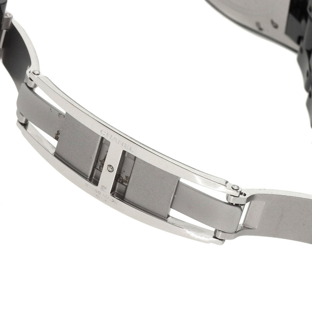 CHANEL Watches Mechanical Automatic H0950 ceramic Silver J12 1.5" Double Diamond Bezel black dial