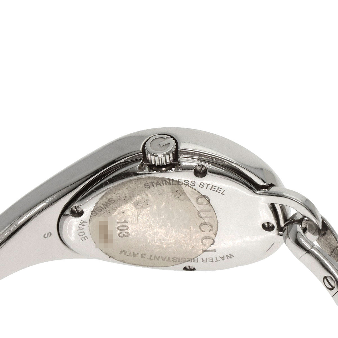 GUCCI Watches Quartz YA103526 Stainless Steel , Stainless Steel Silver Horsebit bangle white dial Women Used Authentic