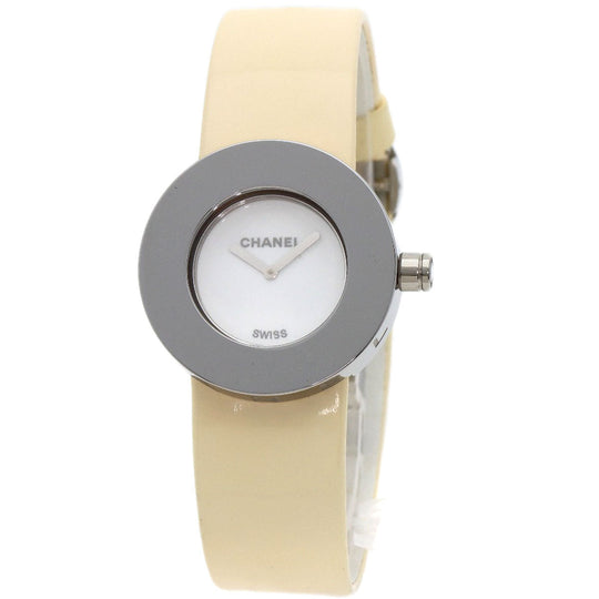 CHANEL Watches Quartz H0580 Stainless Steel, Leather Silver La Ronde white dial Women Used Authentic
