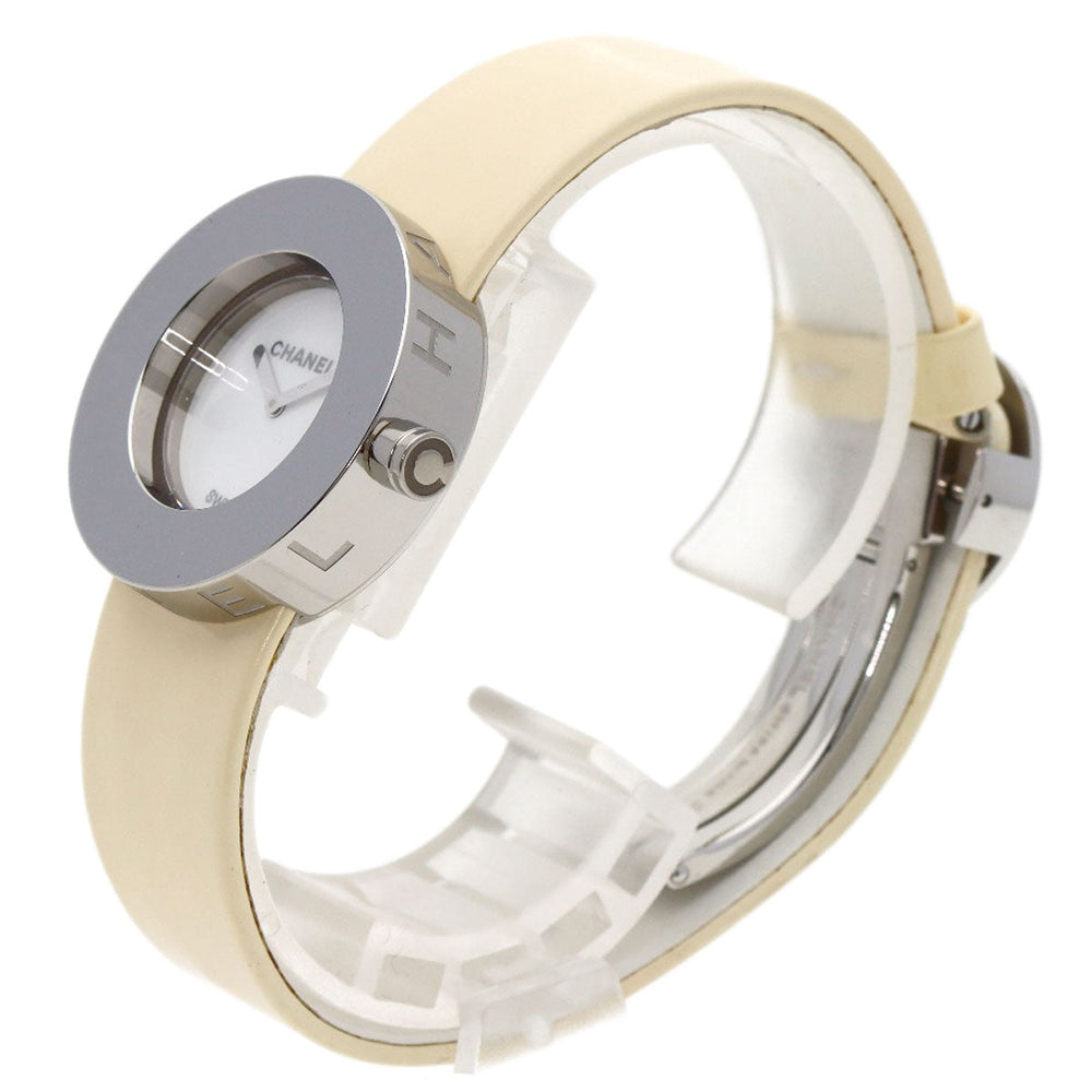 CHANEL Watches Quartz H0580 Stainless Steel, Leather Silver La Ronde white dial Women Used Authentic