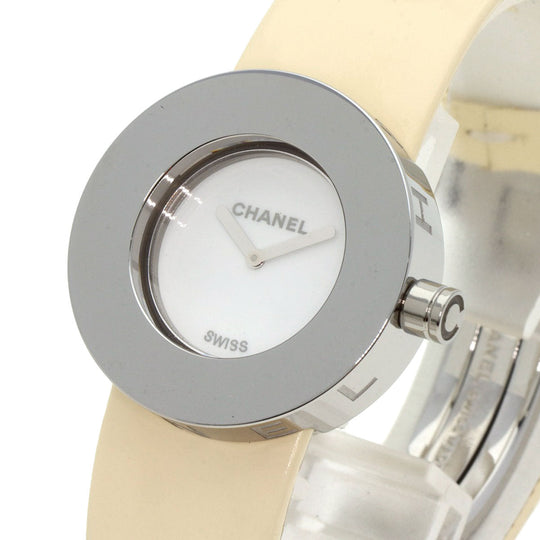 CHANEL Watches Quartz H0580 Stainless Steel, Leather Silver La Ronde white dial Women Used Authentic