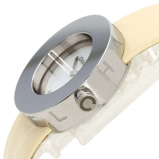 CHANEL Watches Quartz H0580 Stainless Steel, Leather Silver La Ronde white dial Women Used Authentic