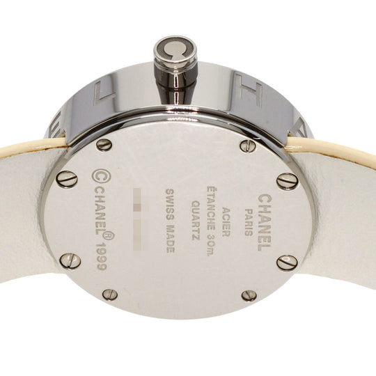 CHANEL Watches Quartz H0580 Stainless Steel, Leather Silver La Ronde white dial Women Used Authentic