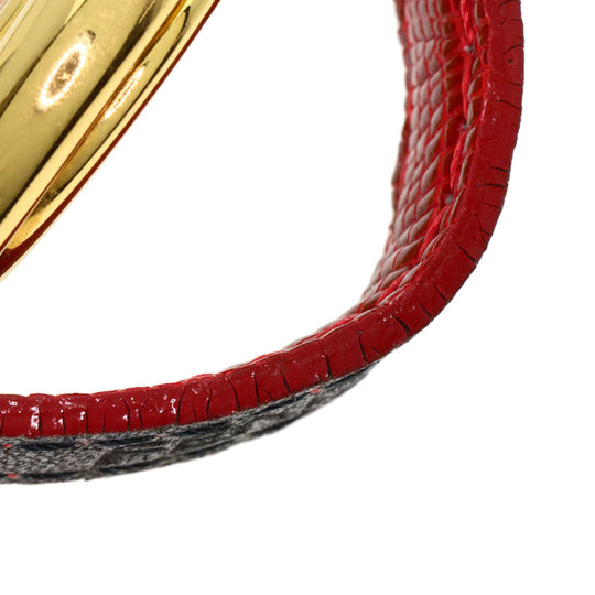 FENDI Watches Quartz 640L Gold Plated gold Oval Face Change Belt Silver dial